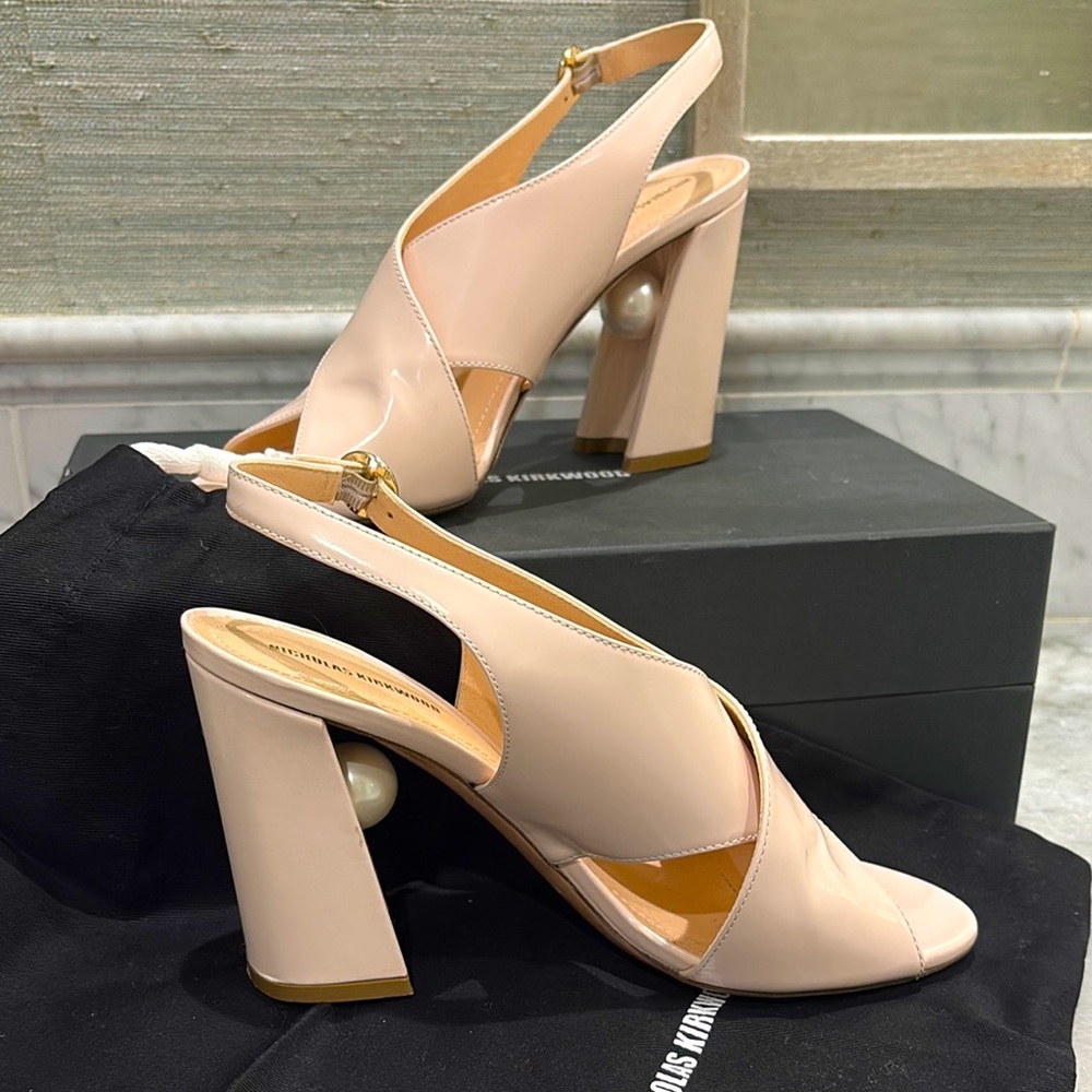 Nicholas Kirkwood Pink Cross Pearl Heels - Stunning!! 39.5